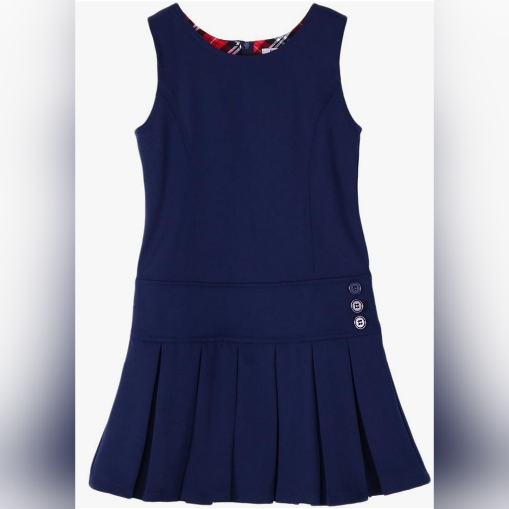 Bienzoe Girls School Uniform Jumper Dress